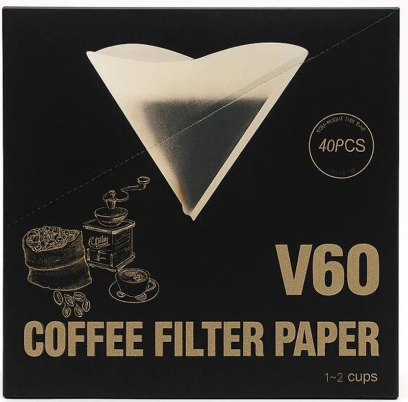 AASHONEE 40 Pieces Conical Paper Coffee Filters,Paper Size 02 Natural Disposable Indian Coffee Filter(500 ml)