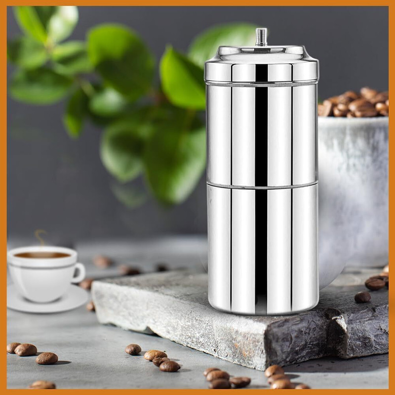 NOHUNT Stainless Steel Drip Decoction Brewer | Makes 2–4 Cups Coffee Filter Indian Coffee Filter(140 ml)
