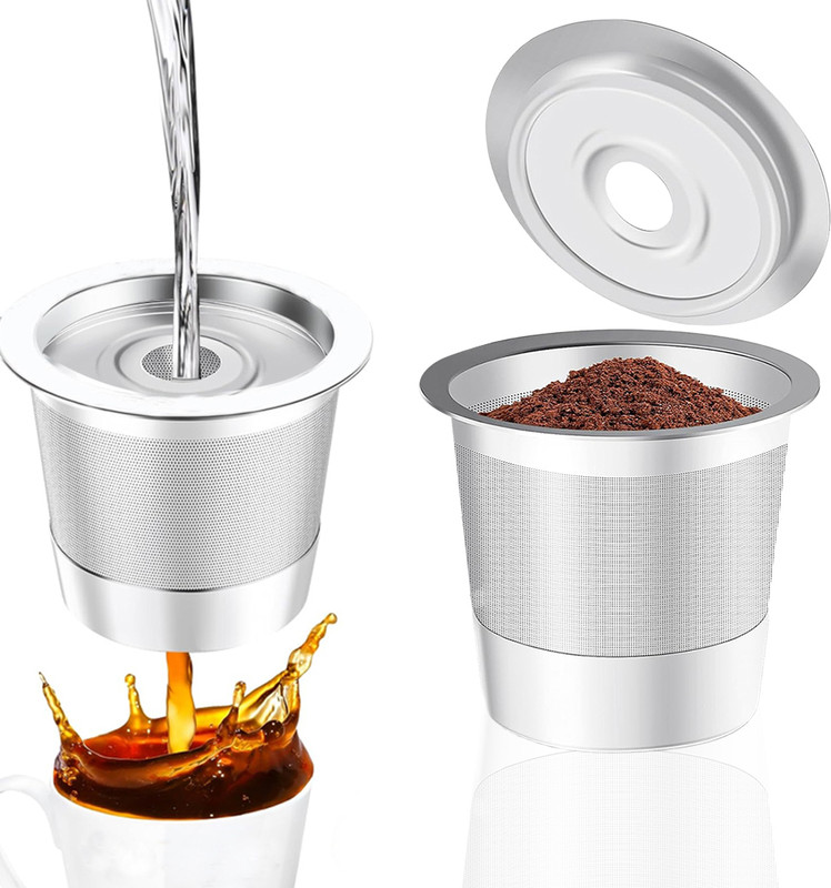 SERPLEX Reusable Stainless Steel K Cup Indian Coffee Filter(0.216 ml)