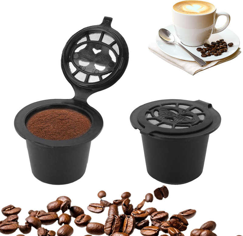 HASTHIP Reusable Coffee Filter Pods for Nespresso 2 Pack 4g Capacity Indian Coffee Filter(4 ml)