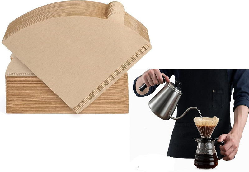 Flipco Coffee Filter for Coffee Dripper & Drip Coffee Maker Filters Disposable 100 Pcs Indian Coffee Filter(150 ml)