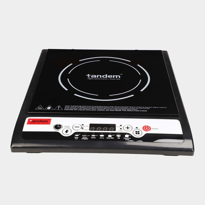 tandem 1400 W Induction Cooktop Push Button(Black, 1400W Induction Stove)