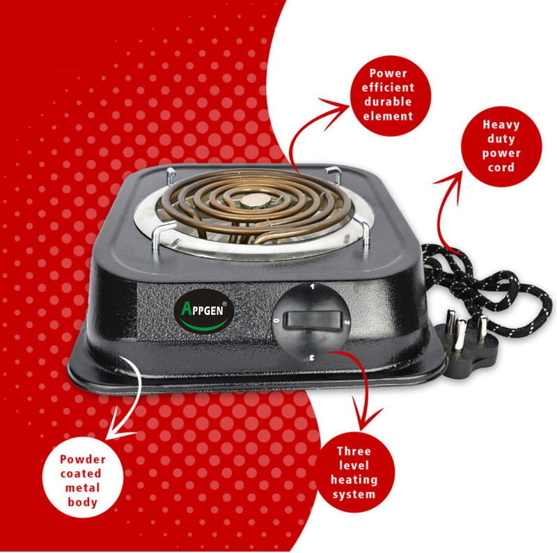 NETVULL 2000 W Radiant Cooktop Jog Dial(Black, Electric Hot Plate 2000 Watt Stainless Steel Body | Electric Cooking Heater)