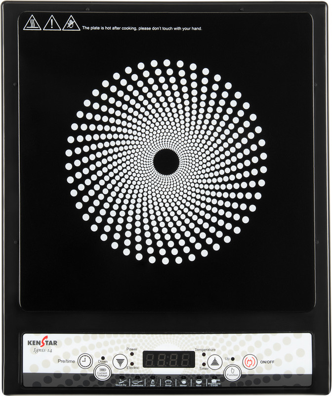 Kenstar 1400 W Induction Cooktop Push Button(Black, IGNIS 14 1400 W)