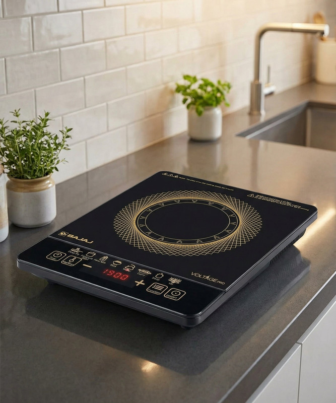 BAJAJ 1900 W Induction Cooktop Touch Panel(Black, 740314)