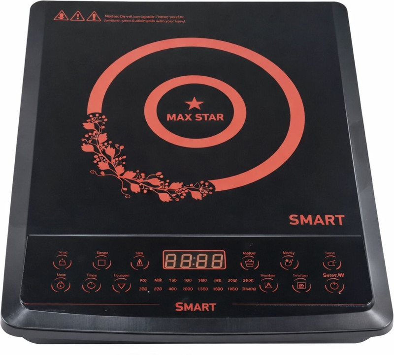 MAX STAR 2000 W Induction Cooktop Touch Panel(Black, Smart)