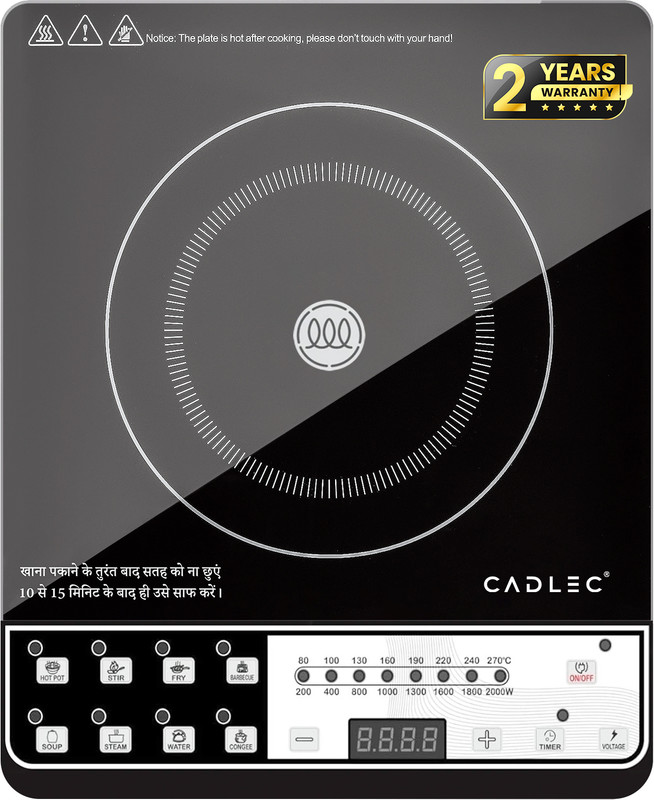 Cadlec 2000 W Induction Cooktop Push Button(Black, CookEase)