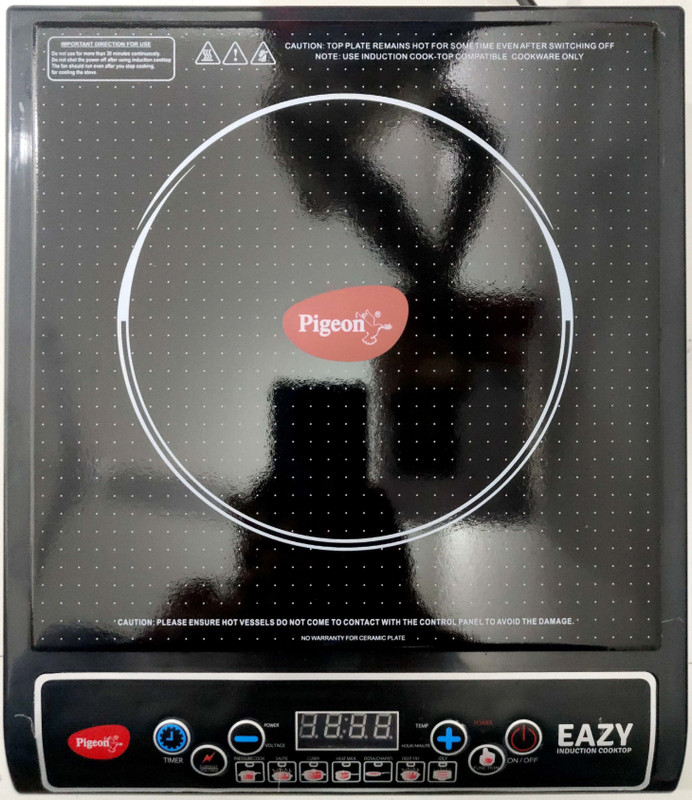 Pigeon EAZY Induction Cooktop (Black, Push Button)