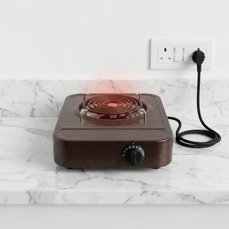 DRUMSTONE 2000 W Induction Cooktop Push Button(Multicolor, 2000W Big Hot Plate Electric Iron High Power Dry Iron for Home & Travel)