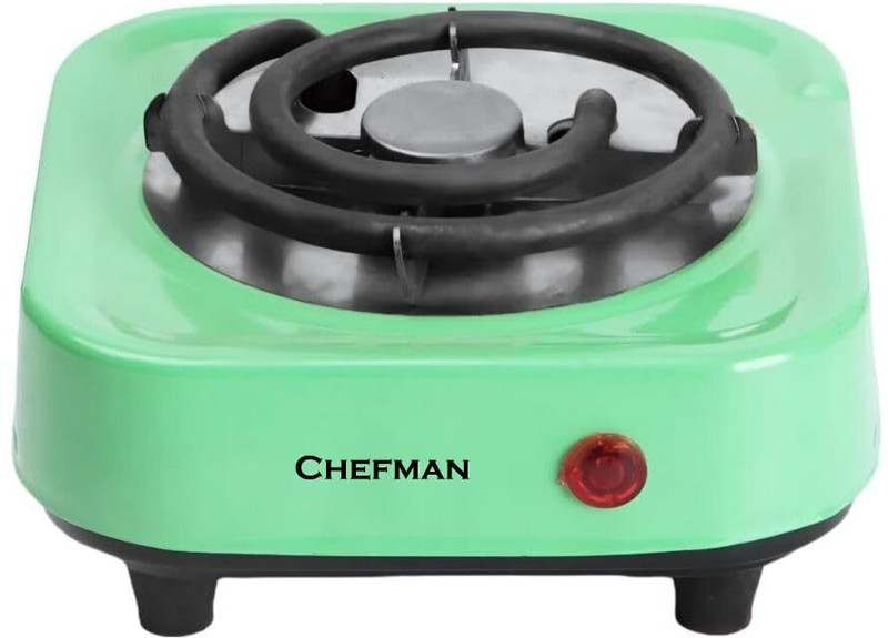 Chefman 500 W Radiant Cooktop Push Button(Green, CHHP08)