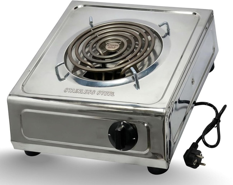 QUALX 500 W Radiant Cooktop Push Button(Multicolor, ISI Mark 500W Shock-Proof only on earthing Electric Cooking Heater)