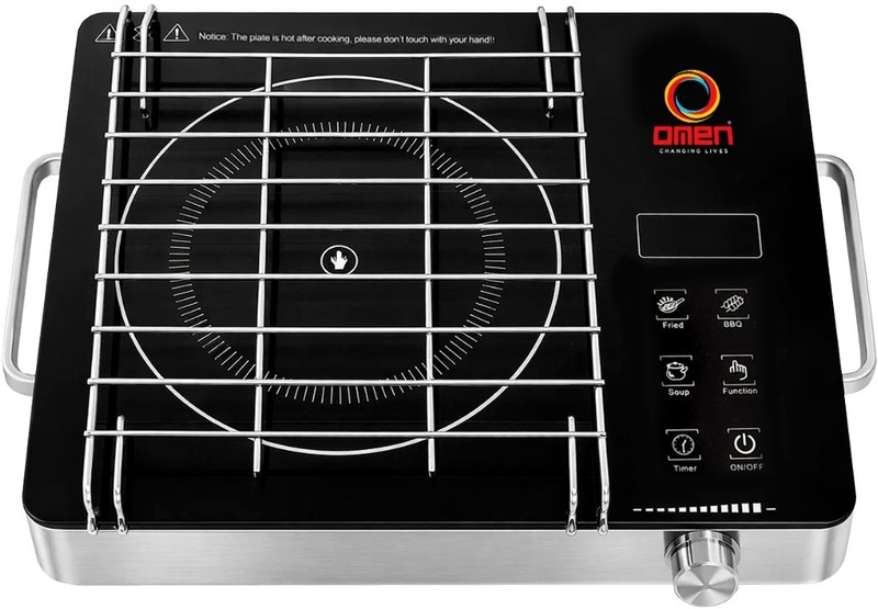 Omen Changing Lives 2000 W Infrared Cooktop Touch Panel(Multicolor, Infrared Cooktop High Efficiency with Smart Timer and Overheat Protection)