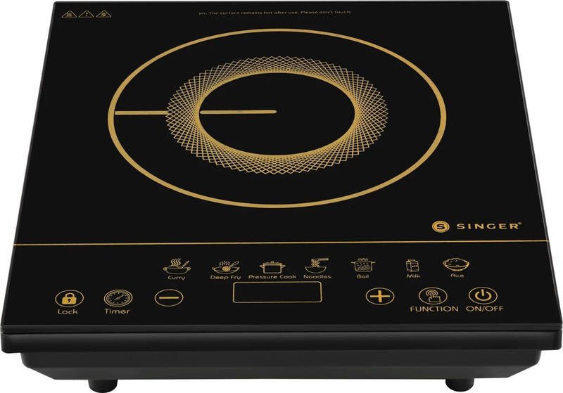 SINGER 2000 W Induction Cooktop Touch Panel(Black, PREMIA SICT2000PBT)