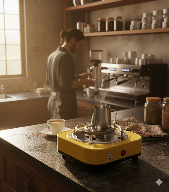 HOT10 500 W Induction Cooktop Push Button(Yellow, Induction_cook_top27)