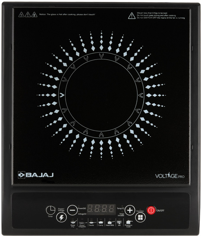 BAJAJ 1200 W Induction Cooktop Push Button(Black, 740309)