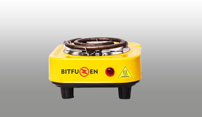 RYNATY 500 W Radiant Cooktop Push Button(Yellow, HOTPLATE mini Hokka coal Radiant Cooktop (yellow, Push Button))