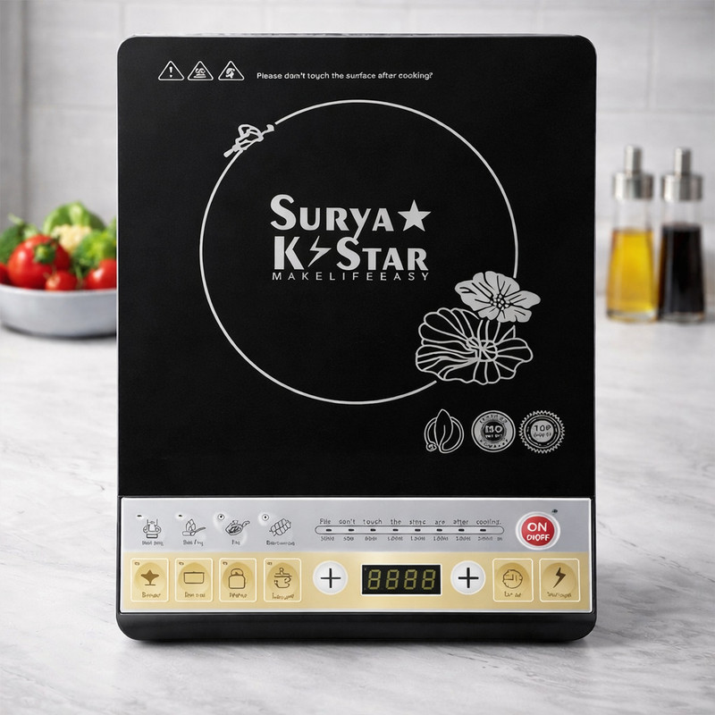 BESTHOT 2000 W Induction Cooktop Push Button(Black, Induction Cooktop 01)