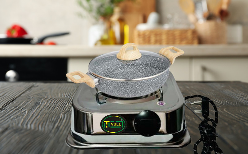 NETVULL 2000 W Radiant Cooktop Jog Dial(Silver, Hot Plate 2000w Electric Stove Stainless Steel One Burner Plates Electric Stove)
