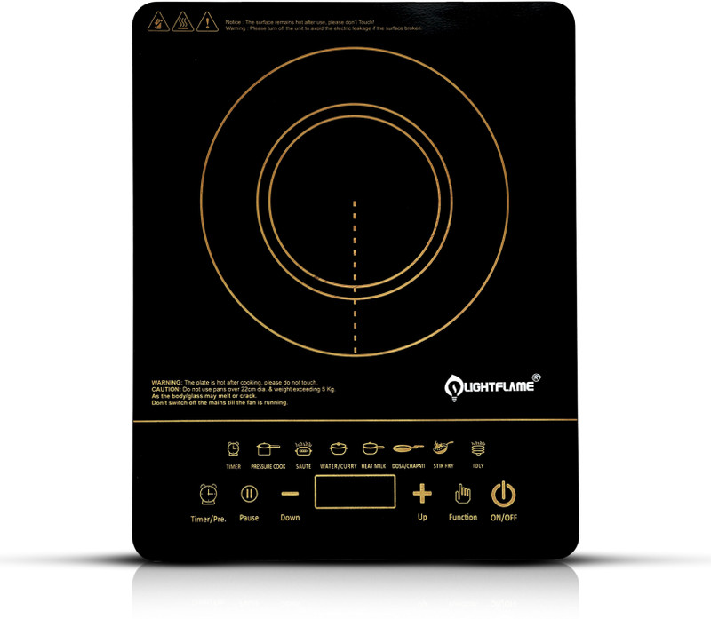 LIGHTFLAME 2100 W Induction Cooktop Touch Panel(Black, IGNIS PRIME-X18)