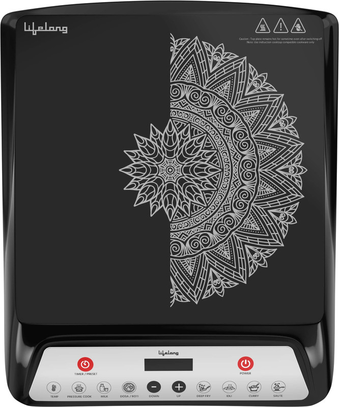Lifelong 1800 W Induction Cooktop Push Button(Black, LLIC100)