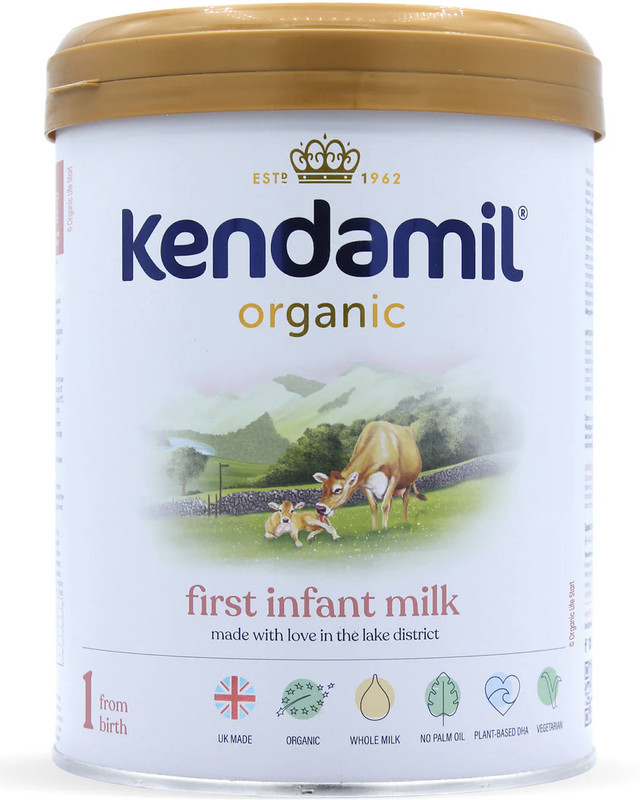Kendamil Organic First Infant Milk, Stage 1, British Made, Organic Whole Milk Formula(800 g, Upto 6 Months)