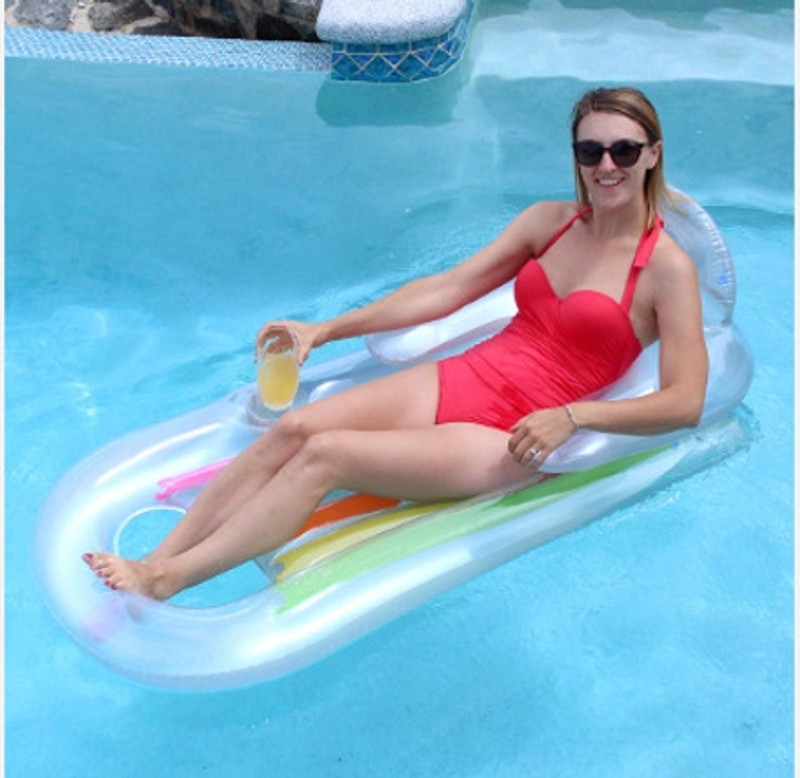 Intelligent Outdoor Inflatable (IND*6801) AIR MATS With Free Electric Pump Inflatable Swimming Mats(Multicolor)