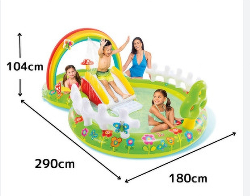 Inetlligent Children's inflatable pool-game center 290*180*104 cm Inflatable Swimming Pool(Multicolor)