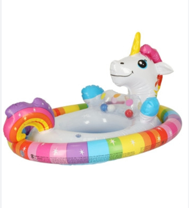KinderTales Inflatable See Me Sit Pool Ride(IND*78903), Multi Color Inflatable Swimming Safety Tube(Multicolor)