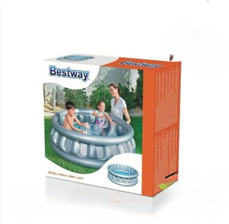 Intelligent Inflatable Spaceship Pool 152 cm x 43 cm (IND*95412) Swimming Inflatable Swimming Mats(Silver)