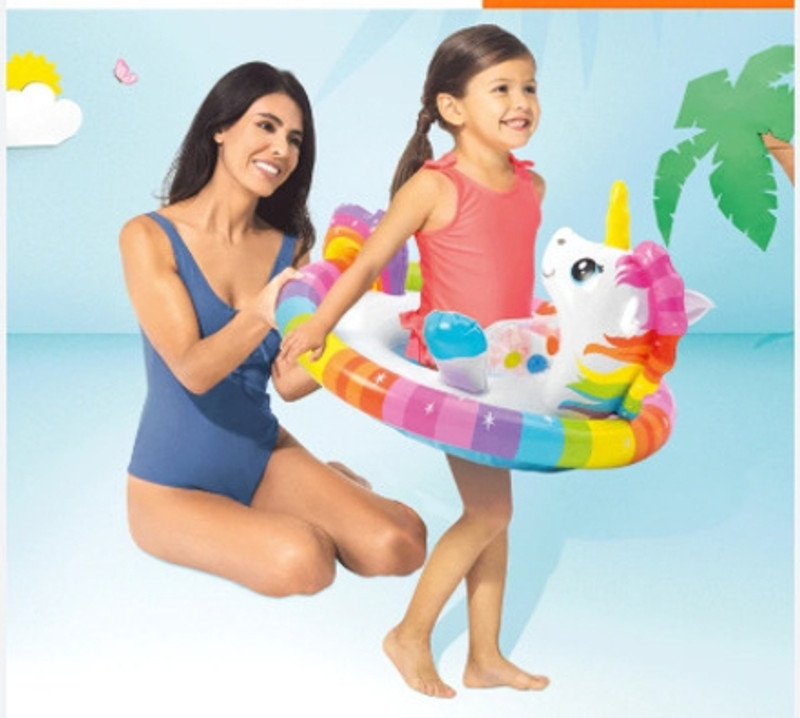 Intelligent PVC inflatable 59570(IND*84203) Swimming Tube Inflatable Swimming Safety Tube(Multicolor)