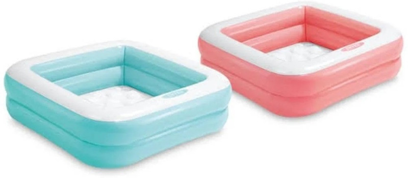 SIMPLYFIY HOME Square Baby Inflatable Pool Soft PVC Safe Walls Stable Toddler Summer Swim Inflatable Swimming Pool(Multicolor)