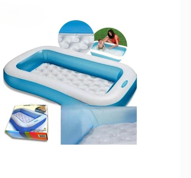 Intelligent 5ft Baby Pool Rectangle Kids Plastic Swimming Pool Inflatable Swimming Pool(Multicolor)