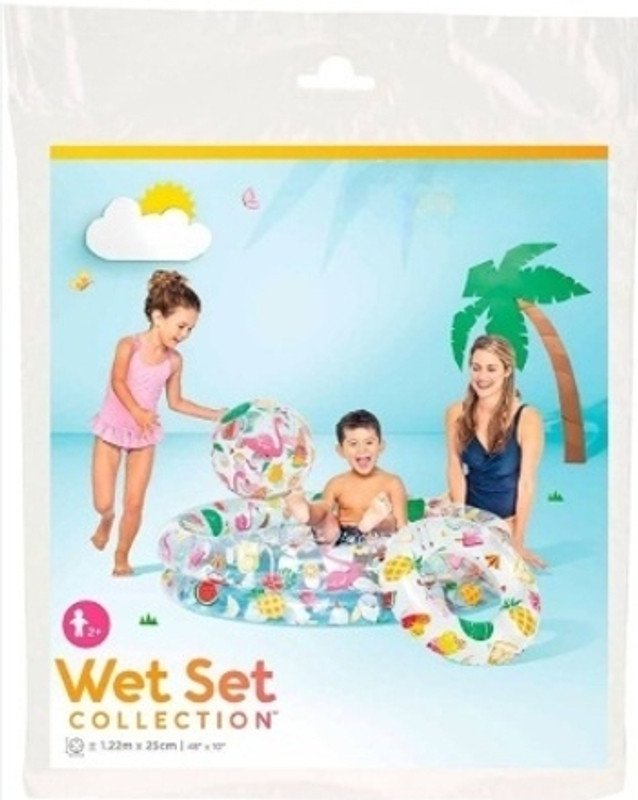 Intelligent Inflatable Ring Swimming Pool Safe(IND*6549) PVC Bath Tub Inflatable Swimming Pool(Multicolor)