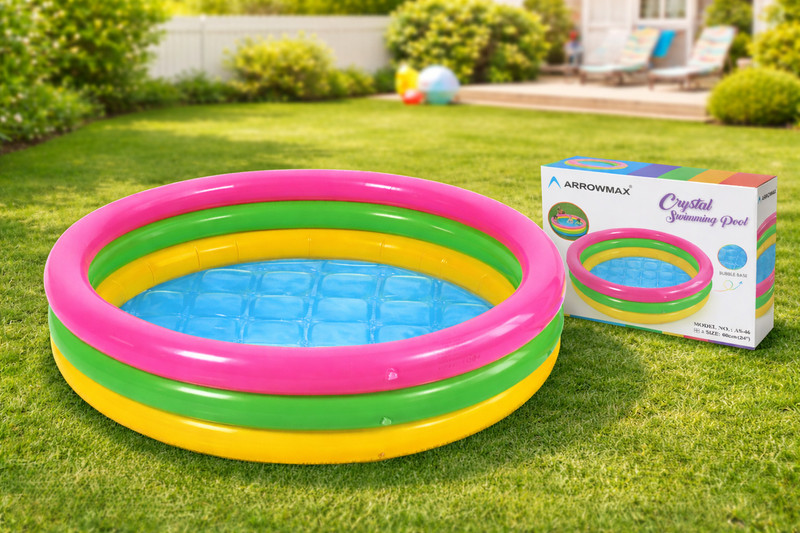 ArrowMax Swimming Pool Small Size For Kids Boys Girls Home Summer Inflatable Swimming Pool(Multicolor)