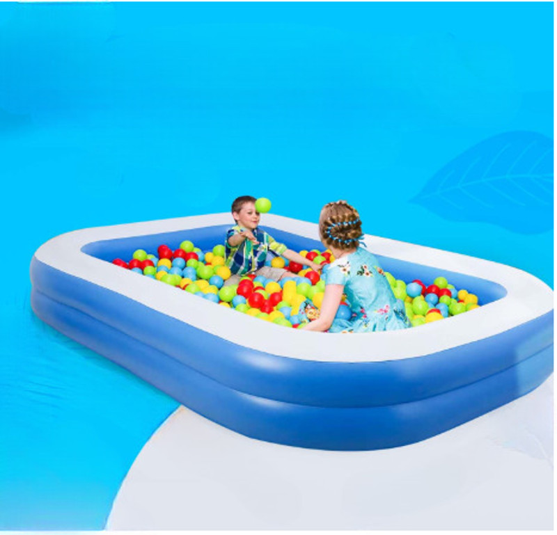 Tiny Tales Outdoor Kids Pool Inflatable Swimming Pool Garden Inflatable Swimming Pool(Blue)