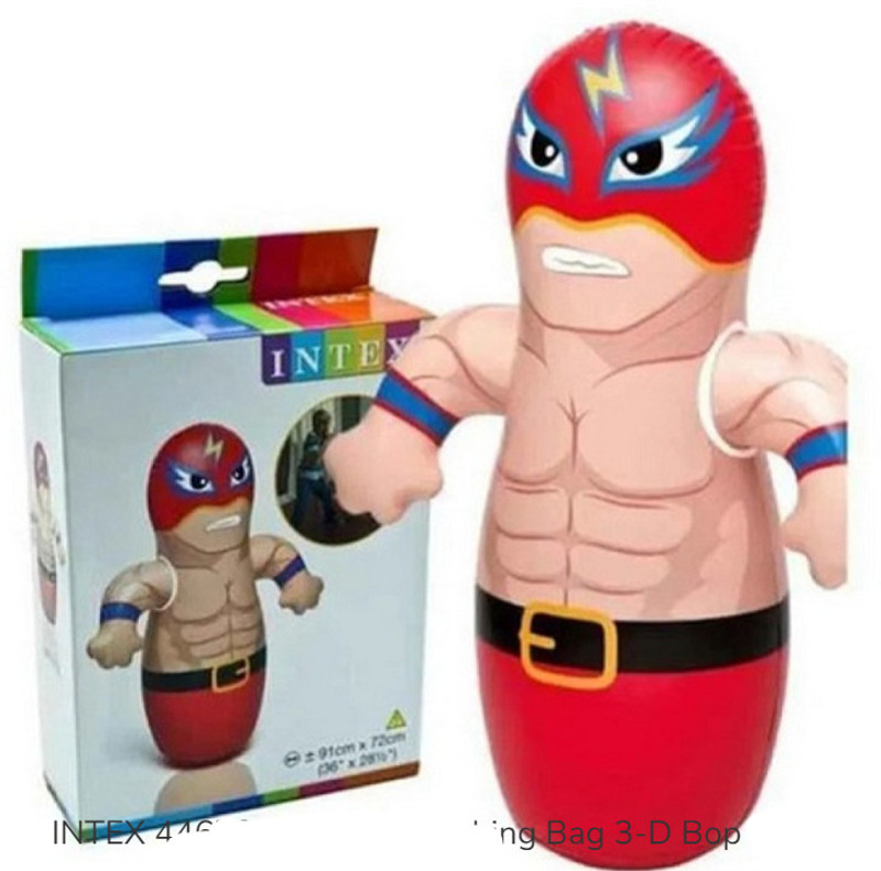 Intelligent 3D Doll Bop Bags Children's Boxing Toys Inflatable Kid Punching Bag With Pump Inflatable HitMe Toys(Multicolor)