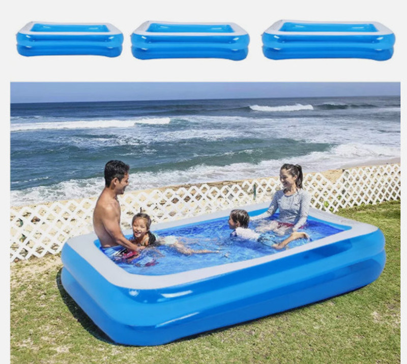 Intelligent 8.7 Inch Bath Tub for(IND*8552) Kids with Free Pump Inflatable Swimming Pool(Blue)