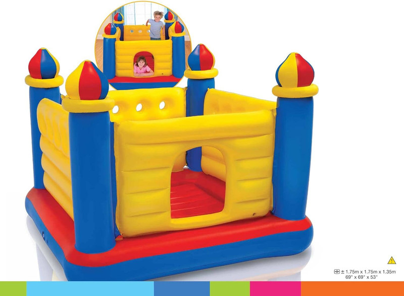 Littlebloom Inflatable Original Playhouse, Trampoline Playground With Free Pump1155 Inflatable Hoppers & Bouncer(Multicolor)