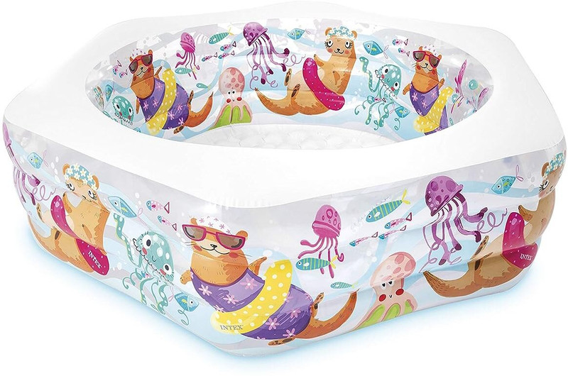 Intelligent Swim Center Inflatable Pool, 75 inch X 70 inch X 24 inch, With Pump Inflatable Swimming Pool(Multicolor)