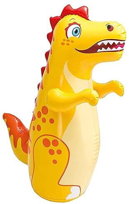 NAKSH ENTERPRISE Inflatable Dinosaur Shape Punching Bag Toy for Kids – Rebound Bopper Hitme Toy Inflatable HitMe Toys(Yellow)