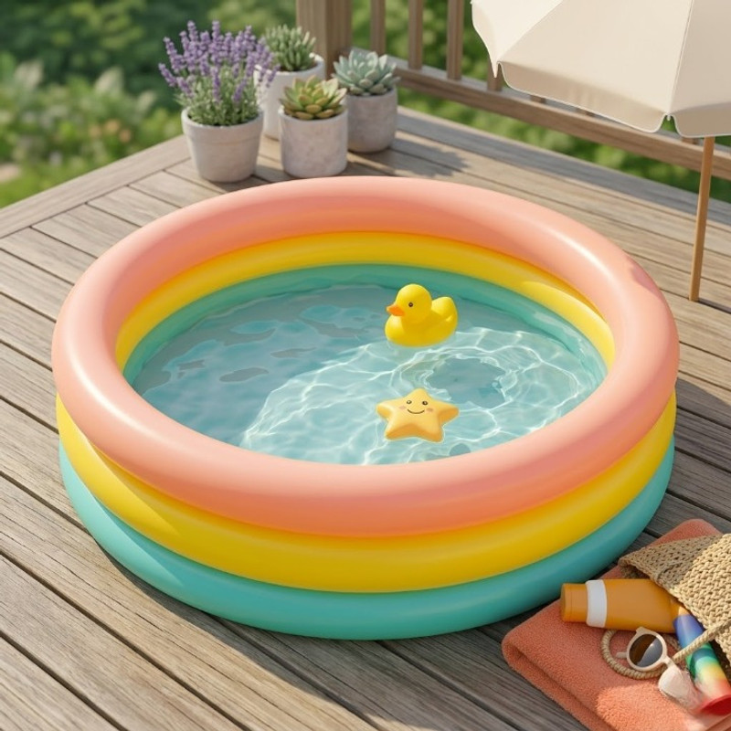 NZENTERPRISE Kids Inflatable Swimming Pool – Colorful Baby Play Pool Inflatable Swimming Pool(Multicolor)