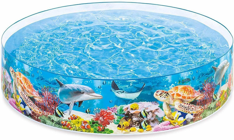 IRIS Instant Kiddie Ocean Underwater Fun Paddling Water Swimming Pool for Kids (5 Feet x 10 inch) Inflatable Swimming Pool(Multicolor)