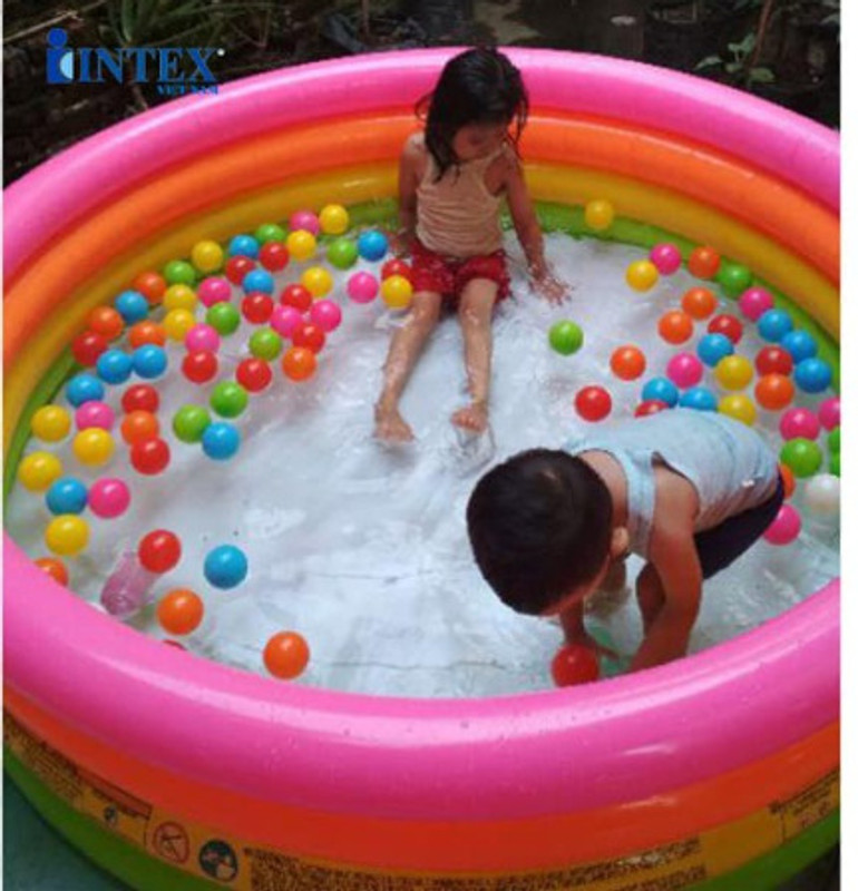 HornFlow Set Pool -(IND*69) Safe & Fun for Kids Swimming Pool With Free Pump Inflatable Swimming Pool(Multicolor)