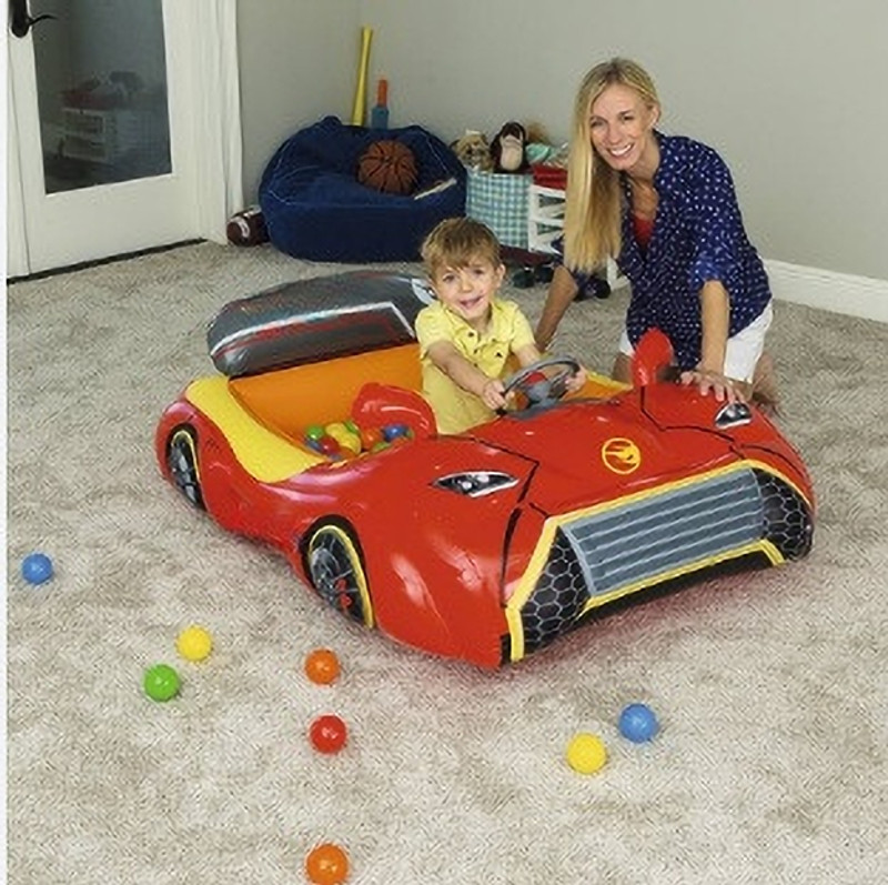 Intelligent Wheels (IND*94) Inflatable Sports Car Ball Pit Inflatable Ball Pits(Red)