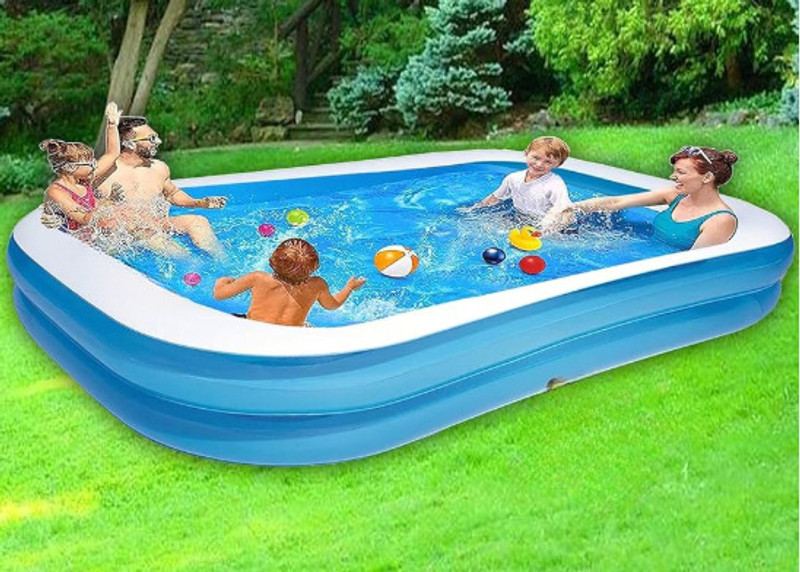 HornFlow 8.7 Tubs for Kids and Adults (IND*92787) with Free Electric pump Inflatable Swimming Pool(Blue)