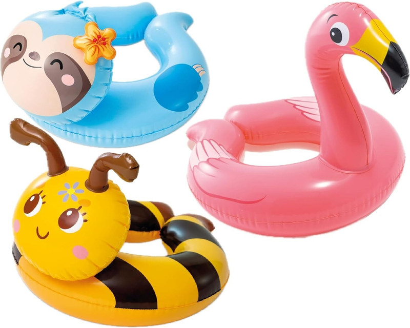JAITRA ENTERPRISE Duck Animal Shape Swim Pool Water Float Ring Tube Boat for Kids Duck Shaped Swim Floatation Belt