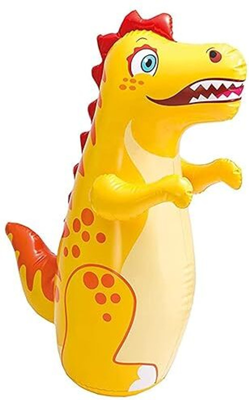 MAAKHODAL ENTERPRISE Inflatable Dinosaur Punching Bopper Toy for Kids – Self Standing Dinosaur HITME Inflatable HitMe Toys(Yelllow)