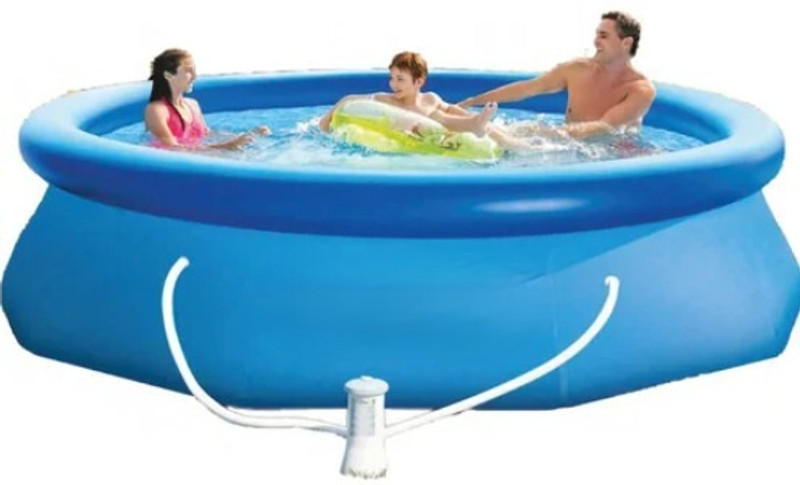 Tiny Tales Intex (IND*99) 12FT Easy Set Pool With Water Filter Inflatable Swimming Pool(Multicolor)