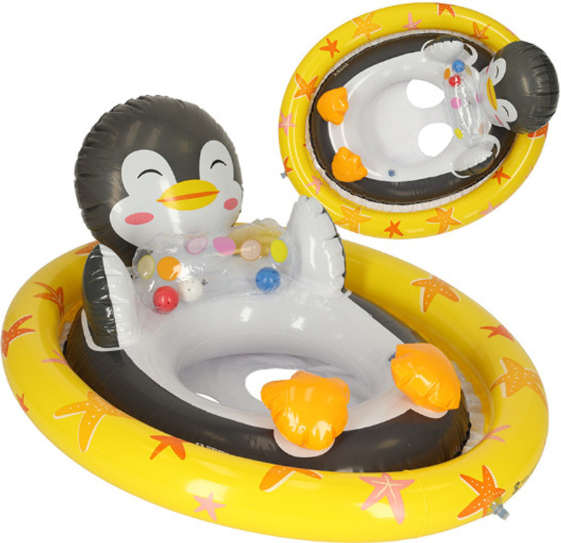 KinderTales SEE-ME-SIT POOL RIDERS Inflatable Swimming Safety Tube(Yellow)