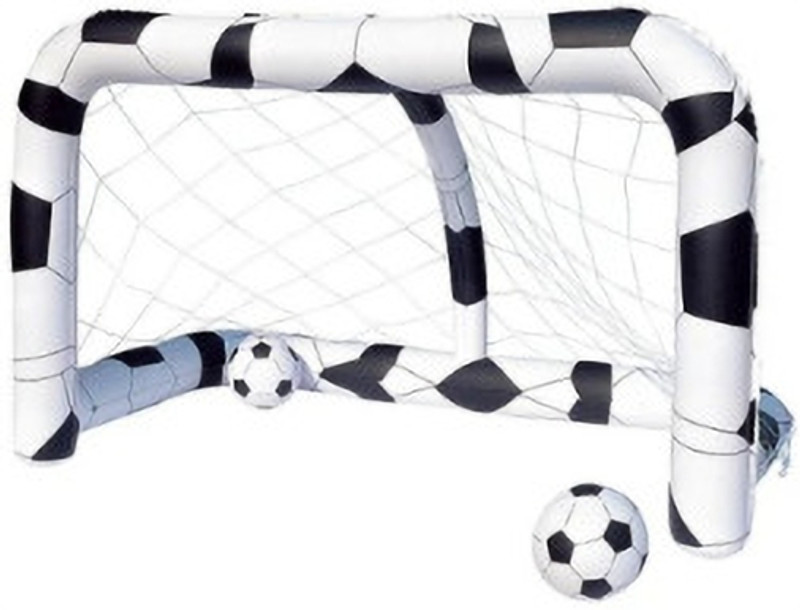 KinderTales Inflatable (IND*77) Soccer Net : Sports, Fitness (Multicolor) With Free Pump Inflatable Hoppers & Bouncer(Multicolor)